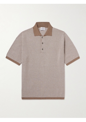 Kingsman - Birdseye Cotton Polo Shirt - Men - Brown - S