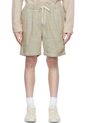 Corridor Green Cotton Shorts