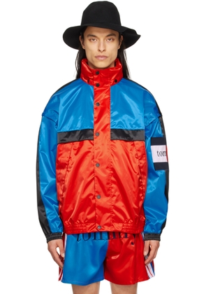 Tommy Jeans Red & Blue Colorblocked Sailing Jacket