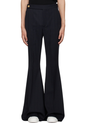 Balmain Navy Buttoned Trousers