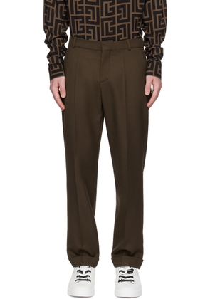 Balmain Brown Four-Pocket Trousers