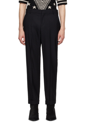 Balmain Black Monogram Trousers