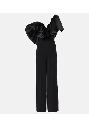 Solace London Perla ruffled satin-trimmed jumpsuit