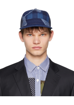 Greg Lauren Navy Stitchwork Cap