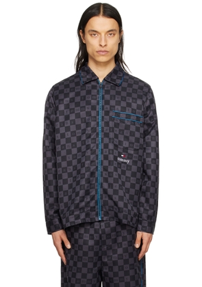 Tommy Jeans Black & Gray Checkerboard Shirt