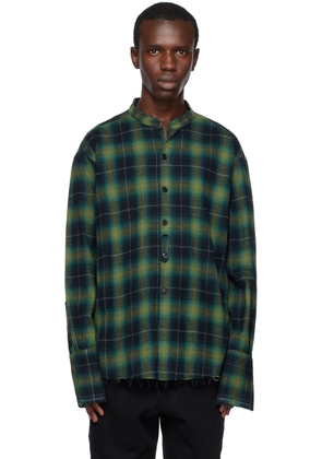 Greg Lauren Green Plaid Shirt