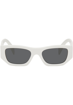 Prada Eyewear White Rectangular Sunglasses