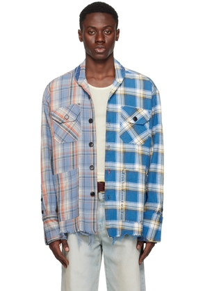 Greg Lauren Blue Boxy Shirt