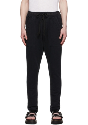 Greg Lauren Black Basic Lounge Pants