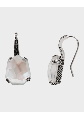 Galactical Fantasy Cut Natural Quartz Drop Earrings