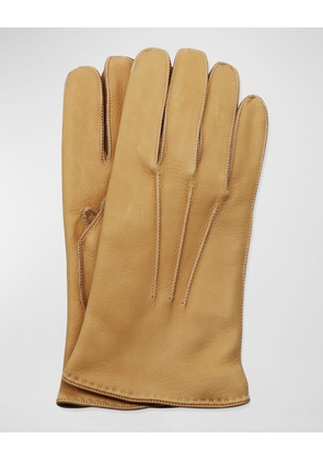 Men's Deerskin Gloves w/ Contrast Stitching