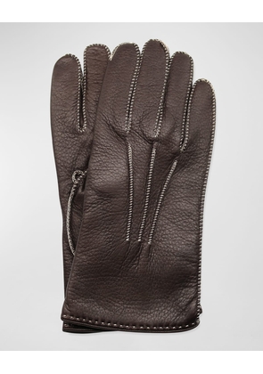 Men's Deerskin Gloves w/ Contrast Stitching