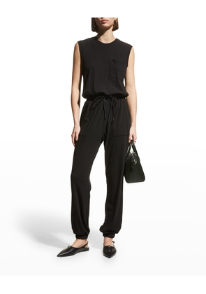 High Torsion Sleeveless Jumpsuit