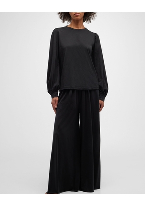 Organic Pima Wide-Leg Pants