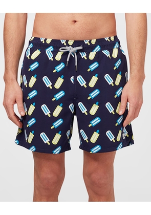 Men's Lollipop-Print Swim Trunks