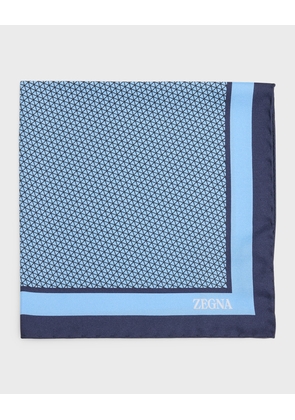 Men's Silk Geometric-Print Pocket Square