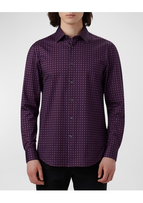 Men's James Ooohcotton Micro-Geometric Sport Shirt