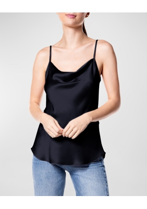 Cowl-Neck Silk Cami