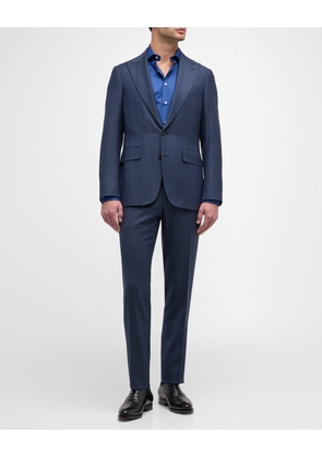 Men's Textured Super 130s Wool Suit