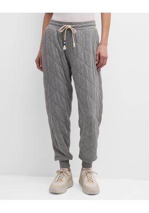 Quilted Drawstring Joggers