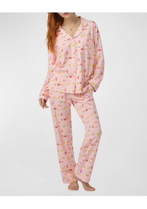 Printed Organic Cotton Jersey Pajama Set