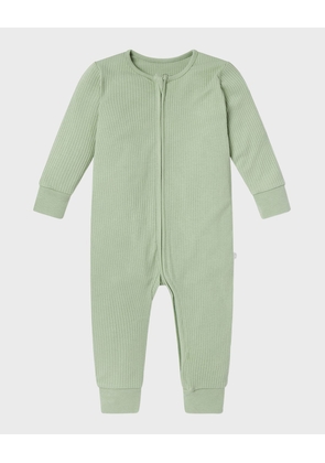 Kid's Ribbed Zip Up Sleeper, Size Newborn-9M