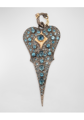 Blue Topaz Heart Pendant