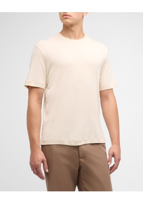 Men's Valpiana Silk and Cotton Rib T-Shirt