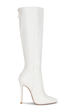 FEMME LA Miliano Faux Leather Boot in White. Size 10, 11, 6, 7, 9.