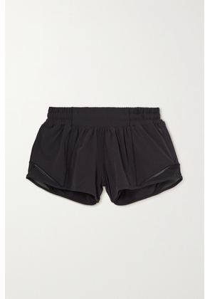 lululemon - Hotty Hot Low-rise Mesh-paneled Stretch Recycled-swift Shorts - 2.5&quot; - Black - US2,US4,US6,US8,US10,US12,US14,US16,US18,20