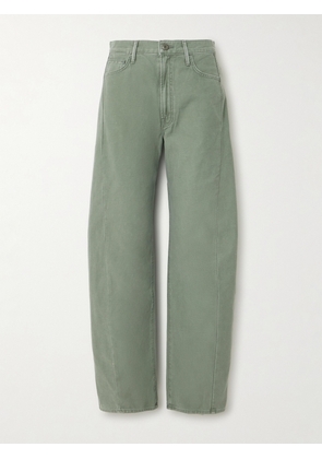 Mother - The Full Pipe Skimp High-rise Barrel-leg Jeans - Green - 23,24,25,26,27,28,29,30,31,32