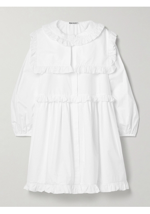 Molly Goddard - Lizzie Ruffled Cotton Mini Dress - White - UK 6,UK 8,UK 10,UK 12,UK 14