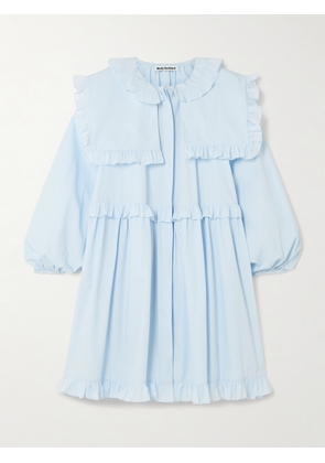 Molly Goddard - Lizzie Ruffled Cotton Mini Dress - Blue - UK 6,UK 8,UK 10,UK 12,UK 14