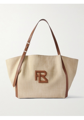 Ralph Lauren Collection - Rl 888 Leather-trimmed Canvas Tote - Neutrals - One size