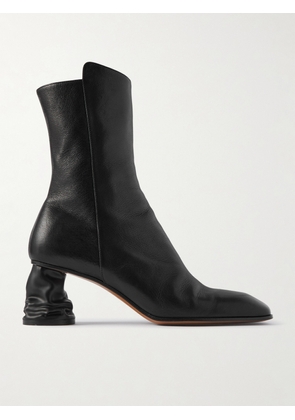 Alexander McQueen - Crush Leather Ankle Boots - Black - EU 36,EU 37,EU 38,EU 39,EU 40,EU 41