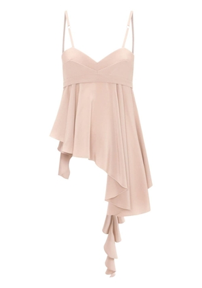 Victoria Beckham ruffle-detailing silk top - Neutrals