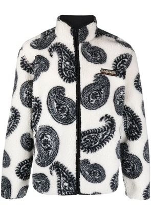 Napapijri paisley-print fleece jacket - White