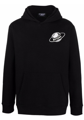 Enterprise Japan logo-print cotton hoodie - Black