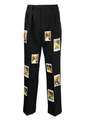 Denim Tears wool polaroid print trousers - Black