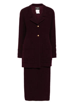 CHANEL Pre-Owned 1990s wool skirt suit - Purple