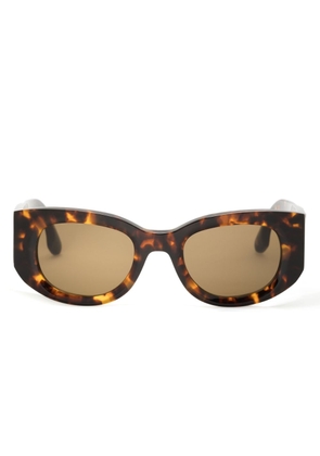 Victoria Beckham tortoiseshell-effect oval-frame sunglasses - Brown