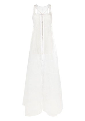 Jacquemus La robe Dentelle sheer panelled gown - White