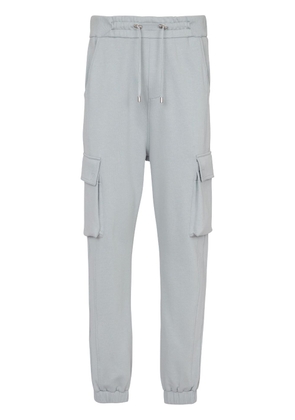 Balmain logo-print cotton cargo track pants - Grey