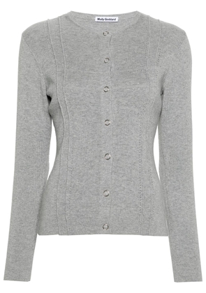 Molly Goddard Georgia pointelle-detail cardigan - Grey