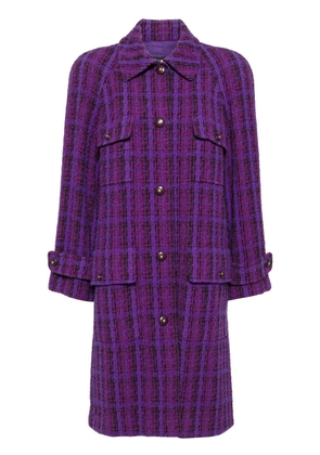 CHANEL Pre-Owned 1995 tweed coat - Purple