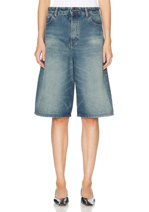 Victoria Beckham Oversized Bermuda Short in Antique Indigo - Blue. Size 24 (also in ).