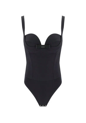 Elisabetta Franchi Satin Bow Embellished Bodysuit