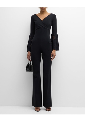 Cutout Bell-Sleeve Jumpsuit