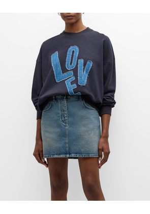 Brandy Denim Love Crewneck Pullover