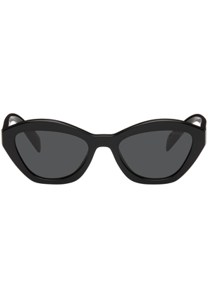 Prada Eyewear Black Angular Butterfly Sunglasses